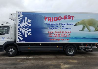 Décor camion frigorifique entreprise FRIGO-EST
