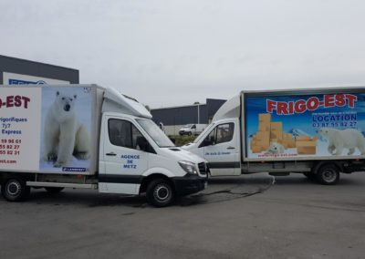 Décor adhésif camions frigorifiques entreprise FRIGO-EST